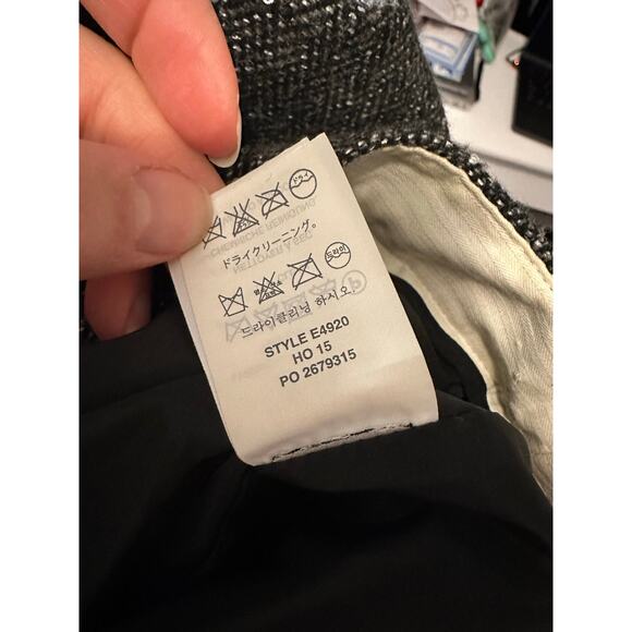 J.Crew Martie Black and Silver Sparkle Wool Blend Pants Size 4 - Picture 9 of 9